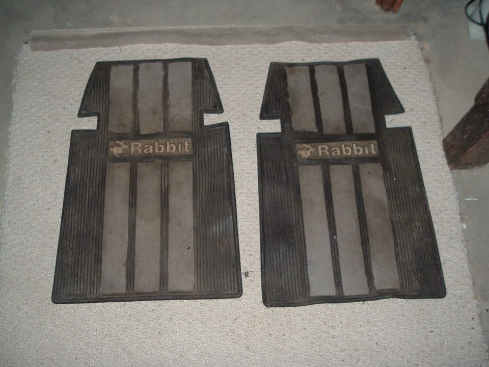 FS Rare black rabbit floor mats VW Vortex Volkswagen Forum